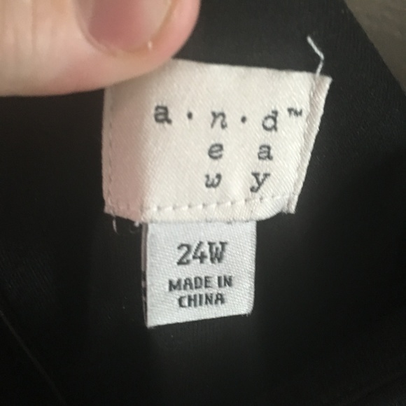 Black Size 24W A New Day Pleated Knit Midi Skirt - Picture 4 of 5